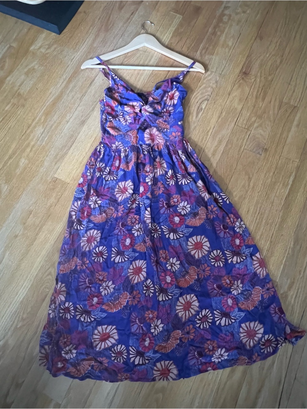 Angie Floral Dress – Blue Purple Boho Sundress